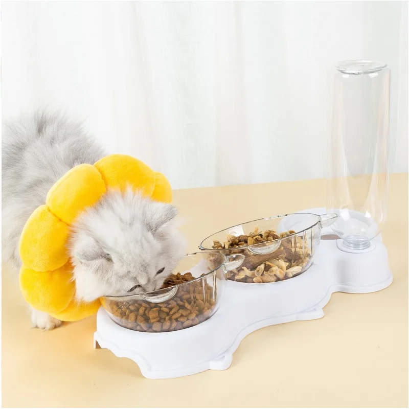 

Принадлежности для кормления кошек и собак аксессуары для домашних животных автоматическая кормушка для кошек и собак двойная миска для до...