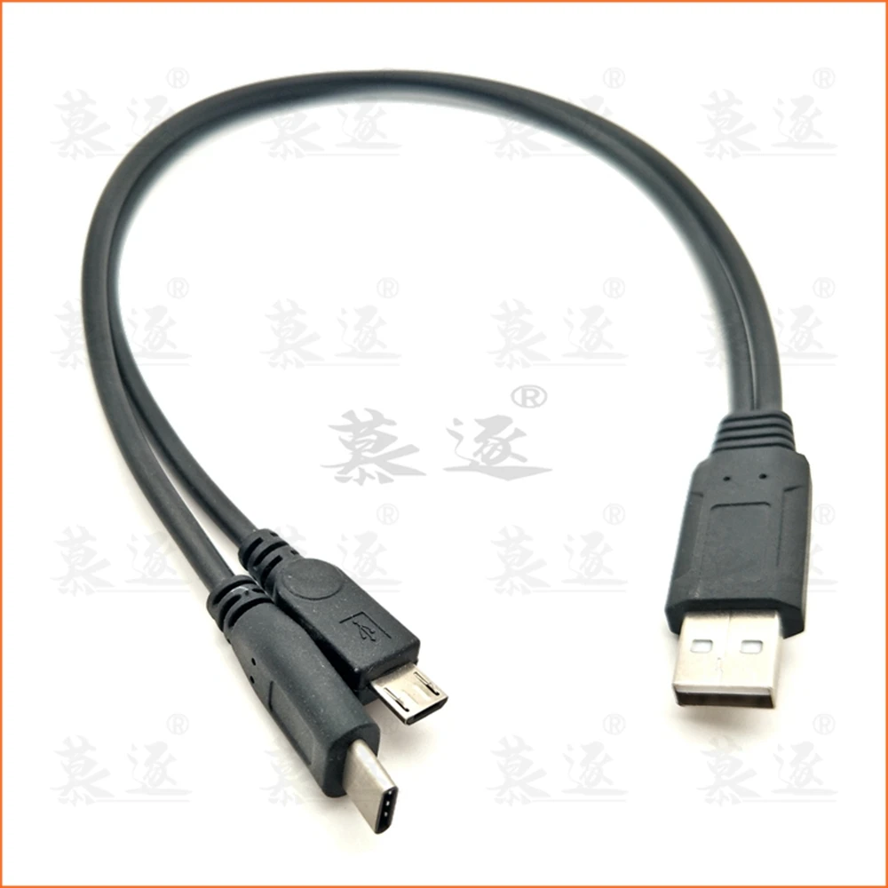 2 в 1 Micro USB Type C кабель для Samsung Xiaomi Быстрый зарядный Android сотовый телефон Microusb