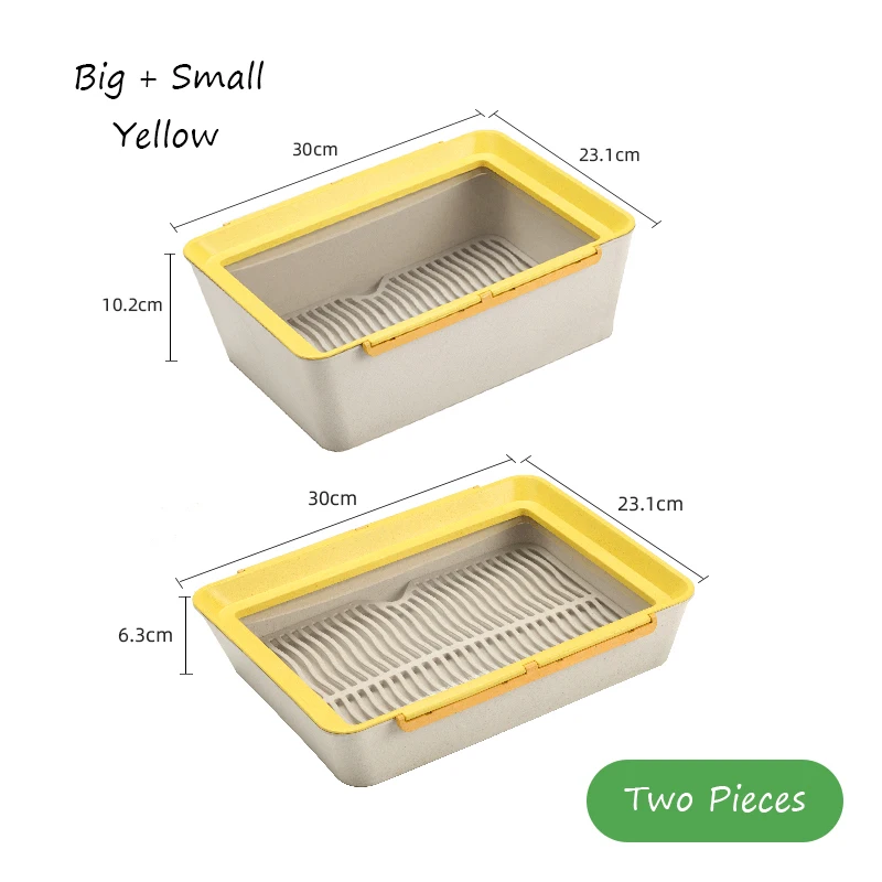 

Freshes Storage Box Organizer Lock Edge Refrigerator Storage Crisper with Lid Rectangle Food Kitchen Storage Container