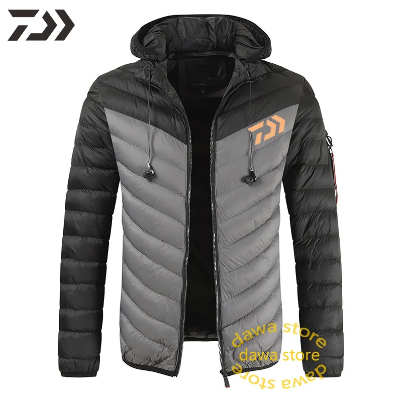 Daiwa Рыболовная куртка из толстого хлопка зимняя мужская теплая
