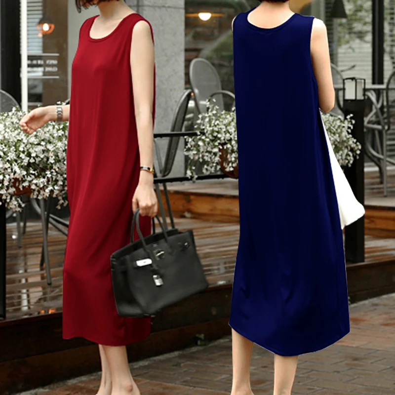 Лето 2021 Новинка корейский стиль длинное платье большого размера с круглым