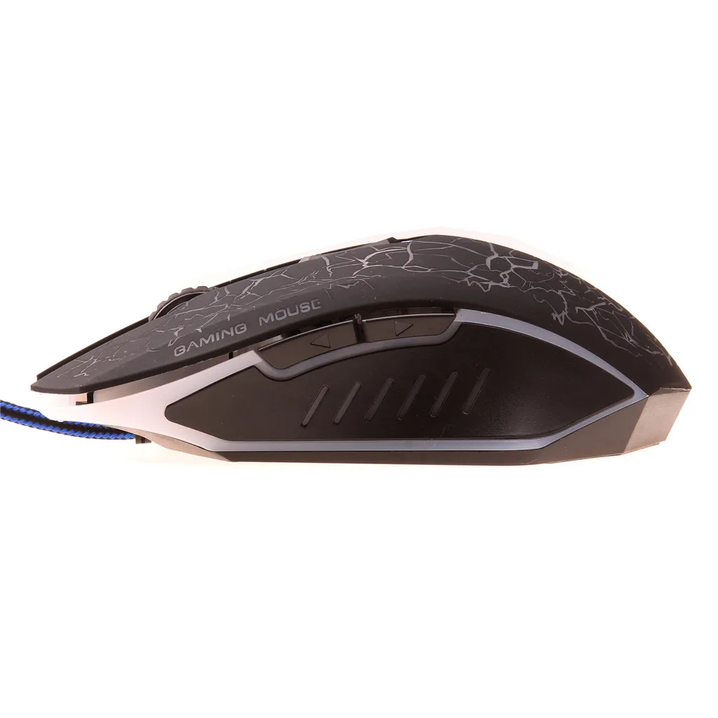 Профессиональная светодиодная игровая мышь RGB с подсветкой оптическая 800/1200/1600/2400