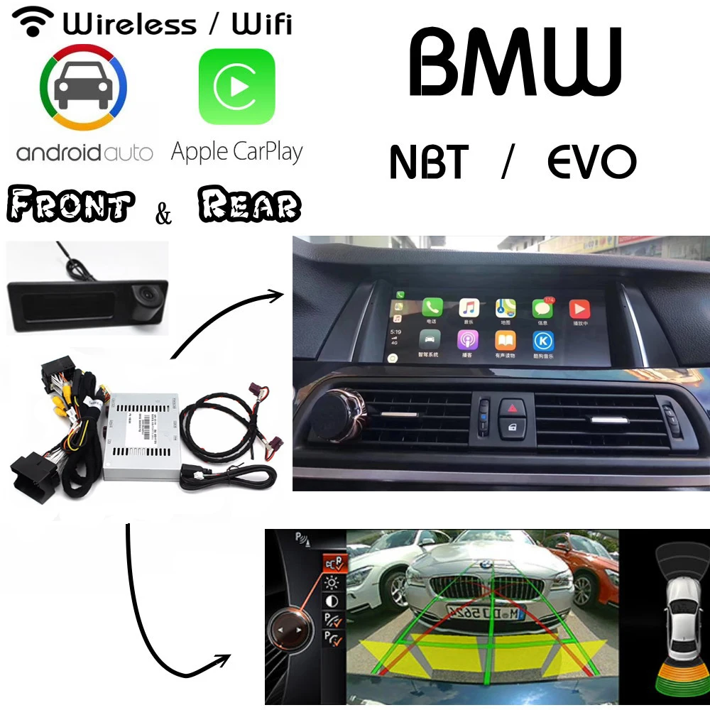 Беспроводной декодер carplay для BMW mini/x/5/3/2/1/7 серии NBT/CIC/EVO Android оригинальный дисплей