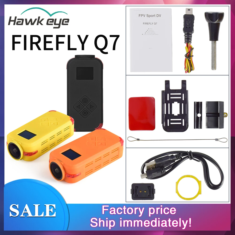 Новая Экшн-камера Hawkeye Firefly Q7 с углом обзора 120 ° 1080P Wi-Fi FPV Спортивная экшн-камера