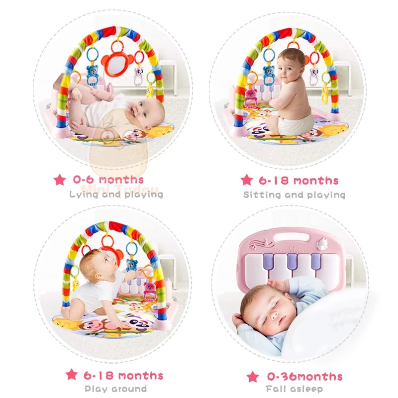 JOYLOVE детский тренажерный зал пазлы коврик образовательная стойка игрушки музыка