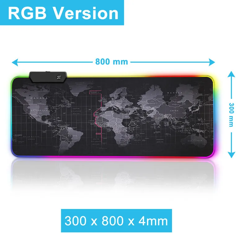 30X80 RGB Игровой коврик для мыши RGB коврик для мыши геймерский компьютерный коврик для мыши RGB коврик с подсветкой Mause большой коврик для мыши XXL для настольной клавиатуры Компьютерные мыши с подсветкой коврик - Цвет: 30X80 RGB