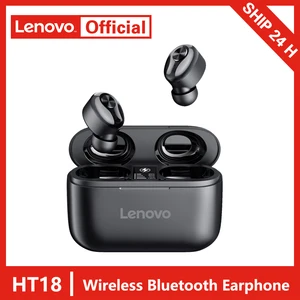 Lenovo HT18 TWS Wireless Earphone Bluetooth 5.0 Noise Reduction Headphone LED Display Earbuds Volume Control HIFI Stereo Headset