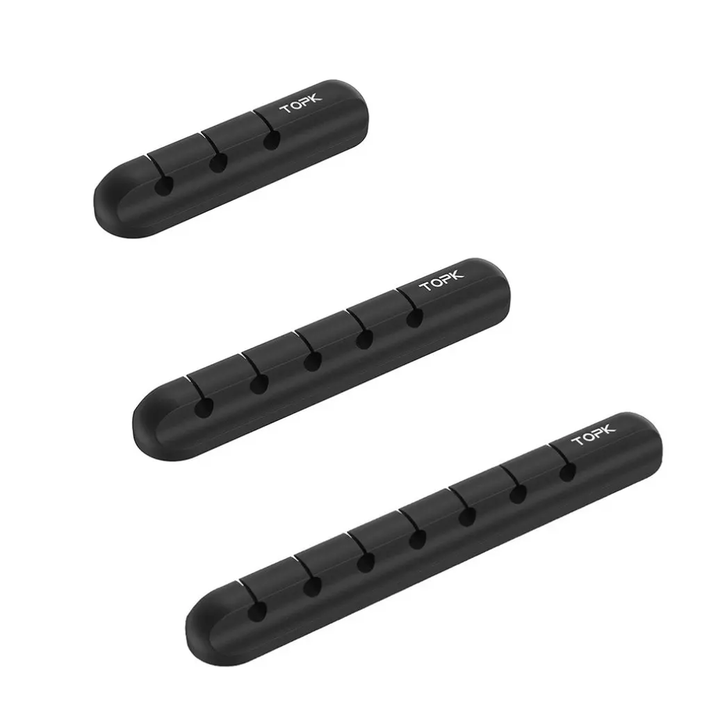 

Cable Organizer Silicone USB Cable Winder Desktop Tidy Management Clips Cable Holder for Mouse Headphone Wire