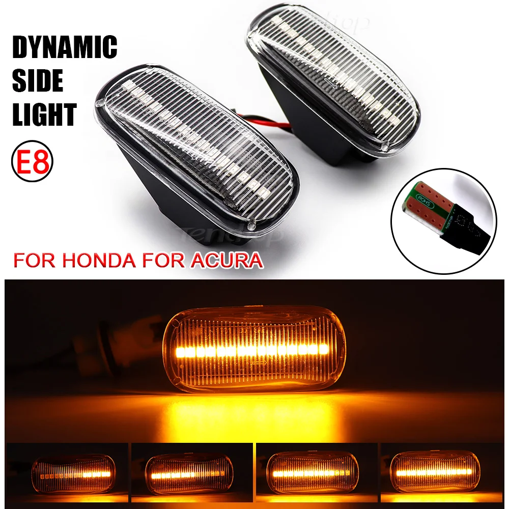 Боковой габаритный фонарь поворотник &quotбегущая вода&quot светильник для Honda Civic CRV