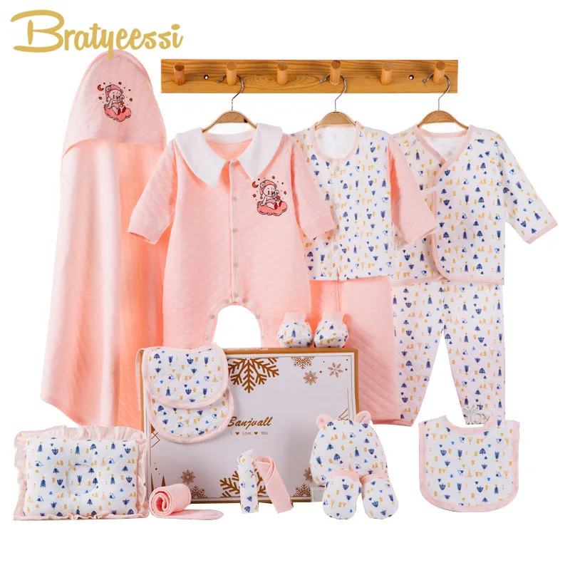 2019 комплект зимней одежды для новорожденных одежда маленьких девочек с принтом