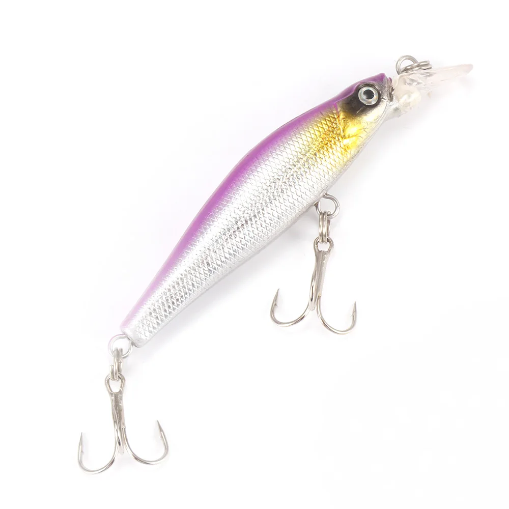 

Simulation Bait Fishing Lure 3D Eyes Lifelike Fishing Bait with 2 Hook Fishing Baits