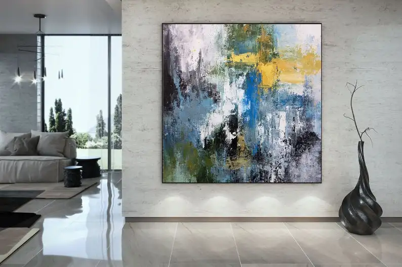 

Большая абстрактная живопись, Современная Абстрактная живопись, домашний декор, большое искусство на холсте, оригинальная абстрактная, Сов...