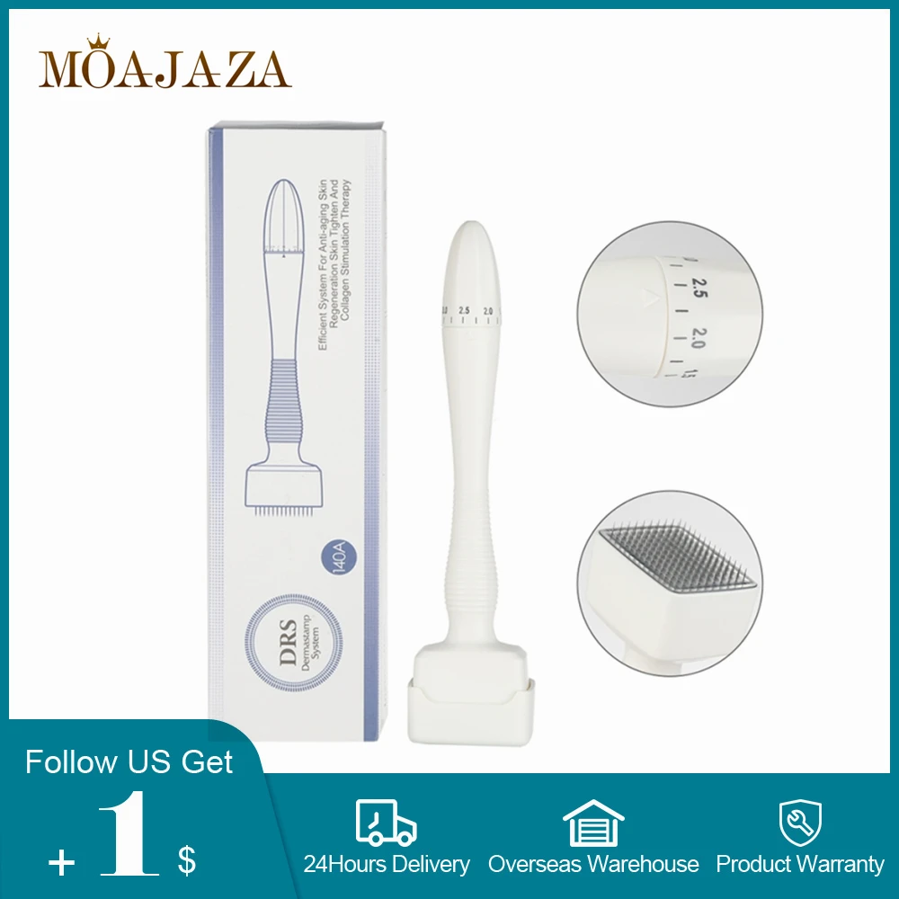 140 штифтов микродлинг Дерма роликовый штамп из нержавеющей стали регулируемая