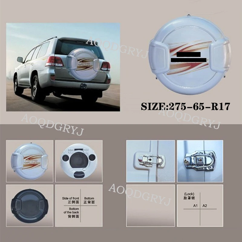 Жемчужно-белый литой запасной корпус шины комплект подходит для TOYOTA Land Cruiser
