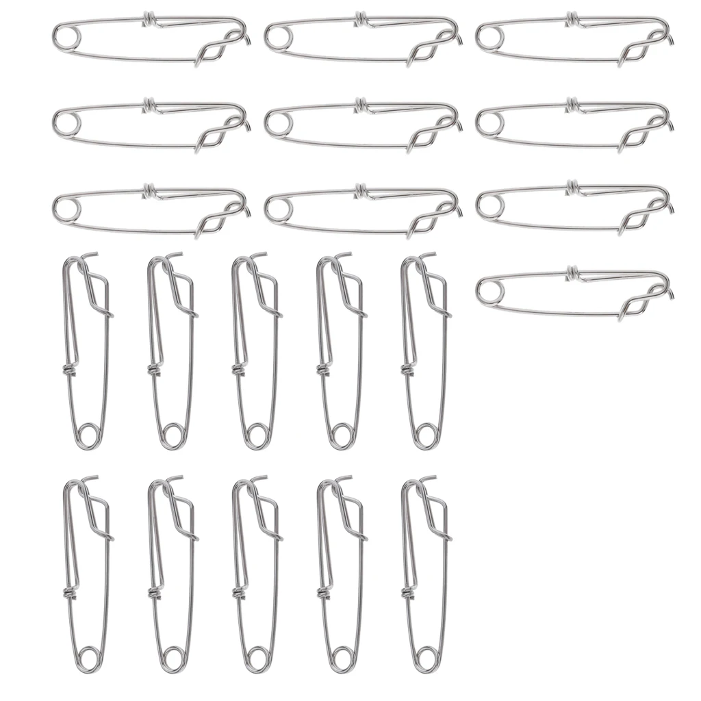 Удлиненные зажимы из прочной нержавеющей стали для рыбалки 20 штук | Спорт и