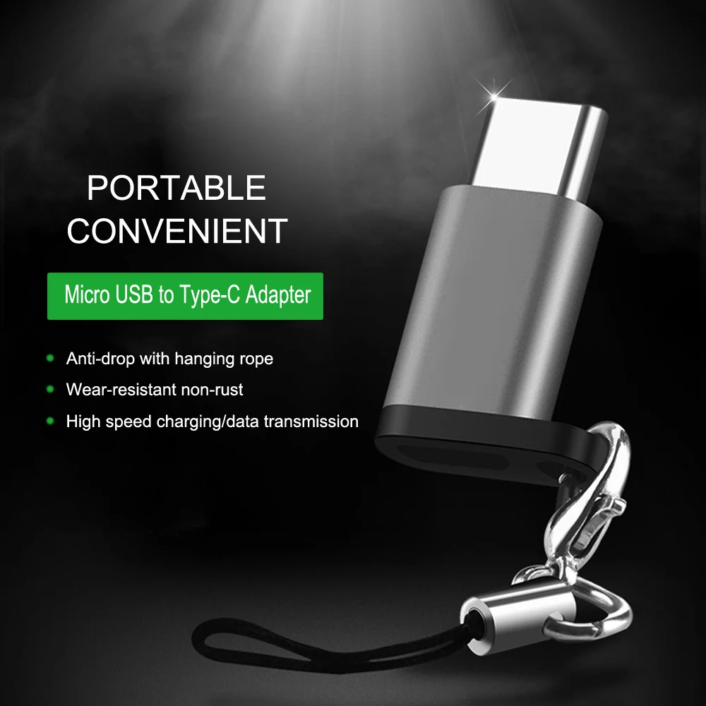 Переходник PHOMAX Micro USB в Type EC корпус из сплава разъем на C для Android Huawei Xiaomi с