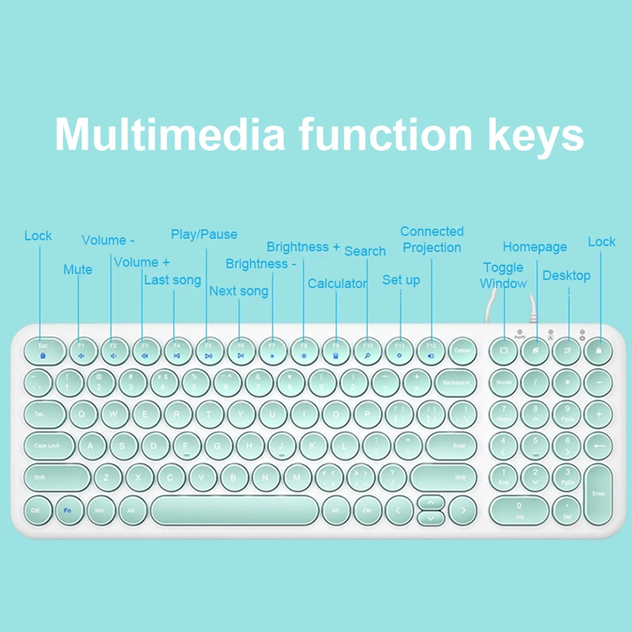 Проводная игровая клавиатура и мышь USB для ноутбука компьютера геймера бесшумная