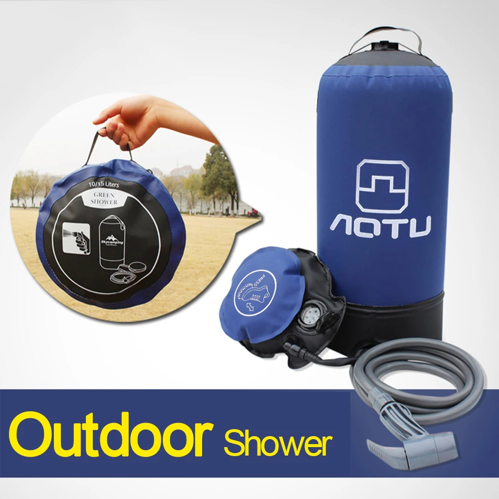 

Water Bags 11L Outdoor Camping Hiking Shower Bag Survival Camping Shower Climbing Hydration Bag Hose Switchable Shower Head