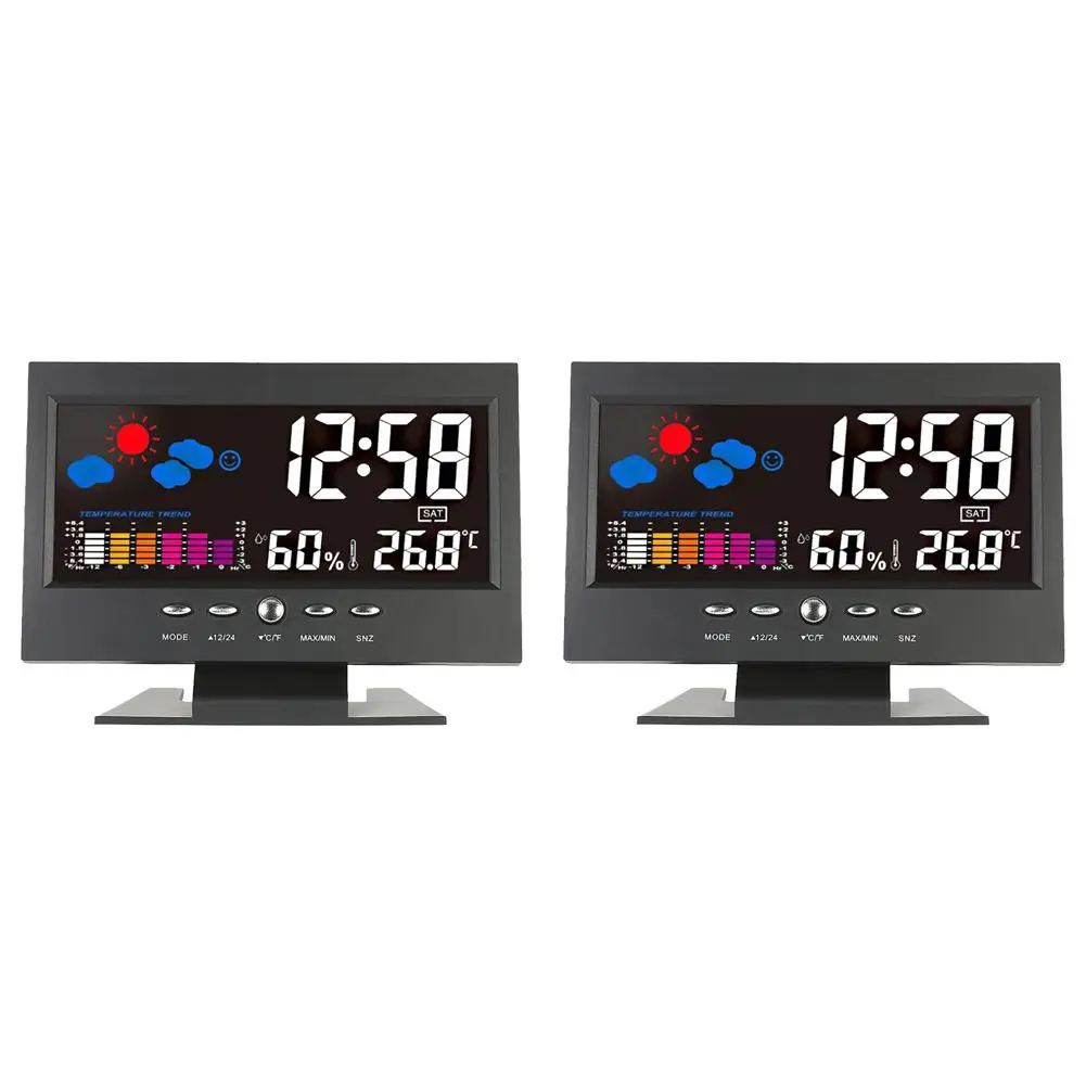 Цифровой СВЕТОДИОДНЫЙ монитор температуры и влажности будильник