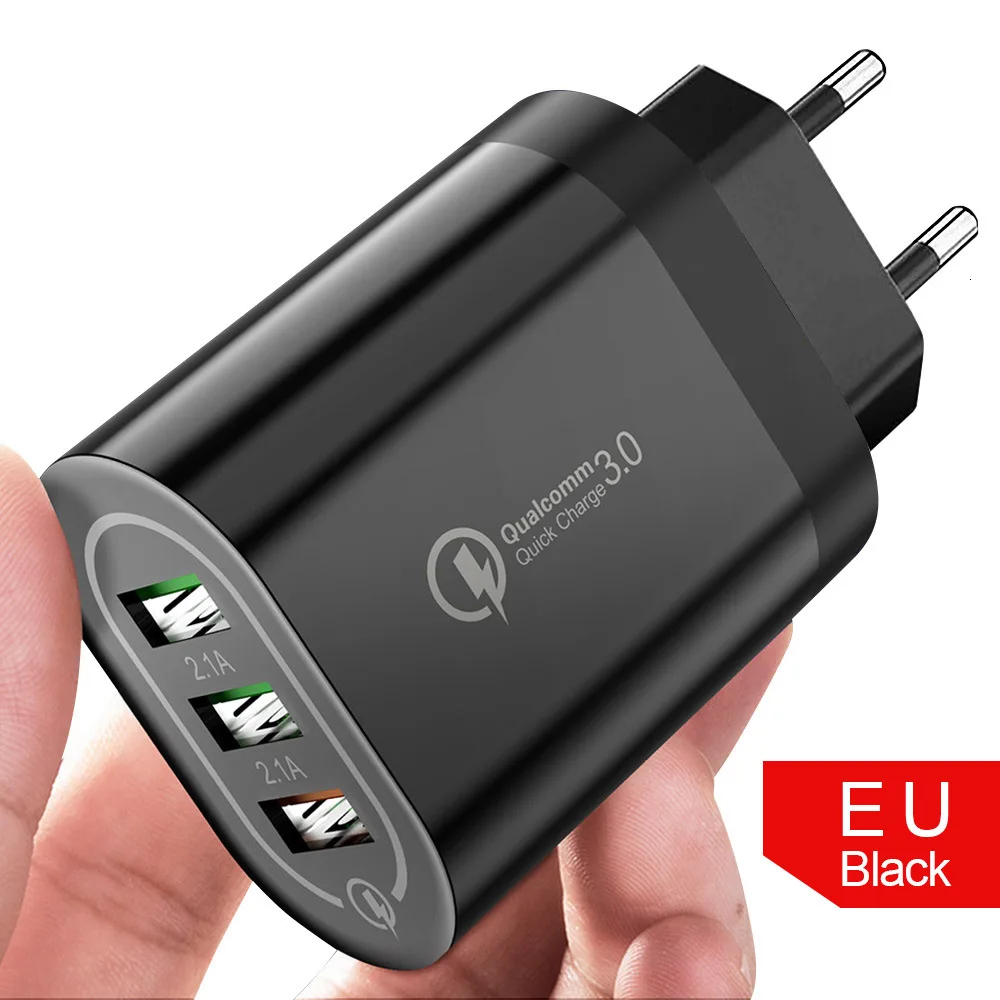 Быстрая зарядка 3 0 USB зарядное устройство для телефона Samsung S8 S9 Xiaomi mi 8 Huawei быстрая