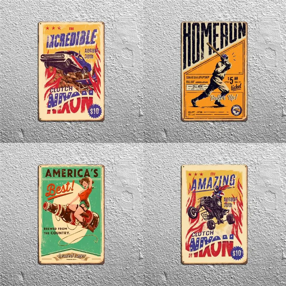 

Хоумран Еда металлическая жестяная вывеска потертый знаки дома настенные Стикеры для художественного оформления плакат винтажная табличк...