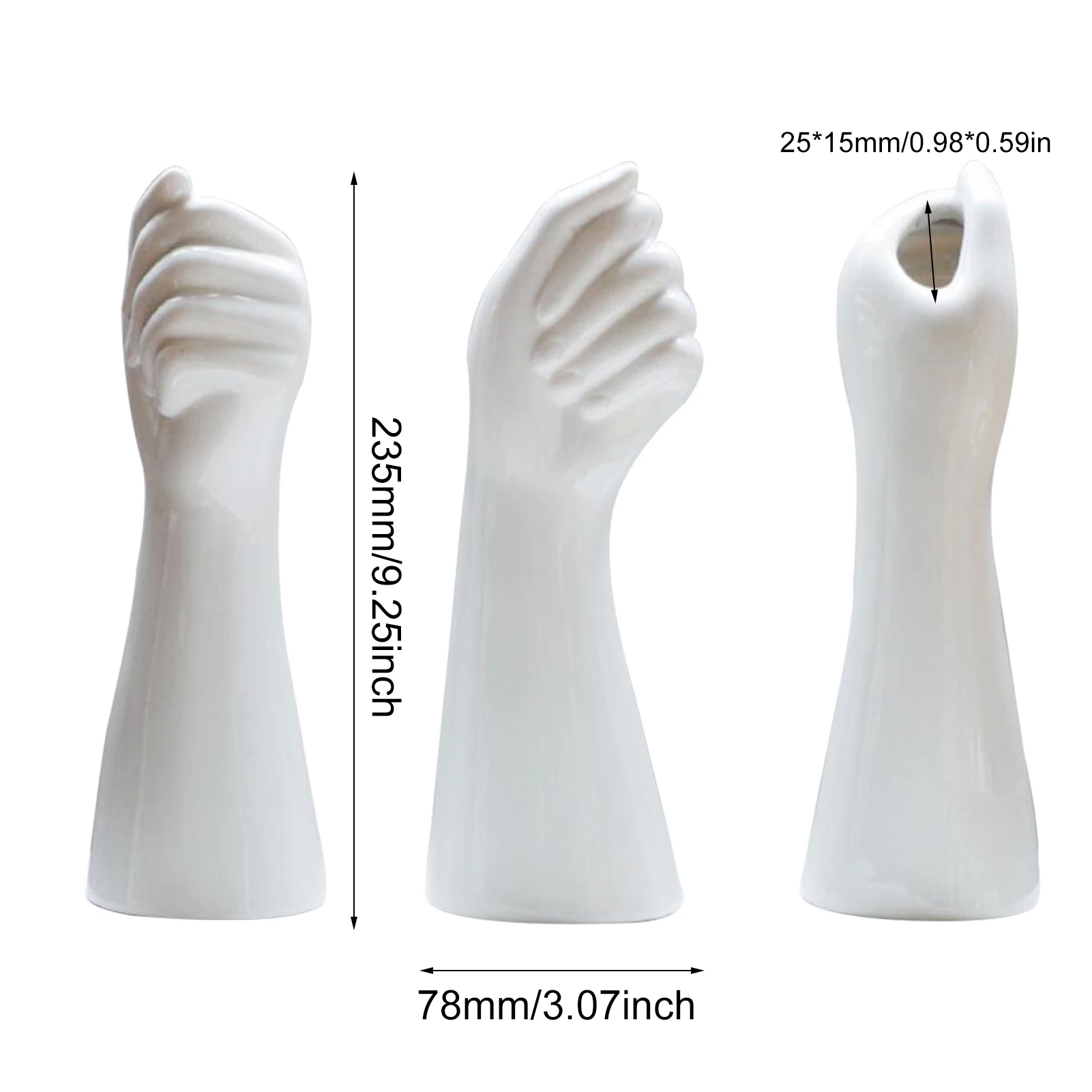 

Ceramic Flower Vase White Human Body Arm Ceramic Vase Sculpture Vases For Dried Flowers Home Decor Chic Vase Ornaments