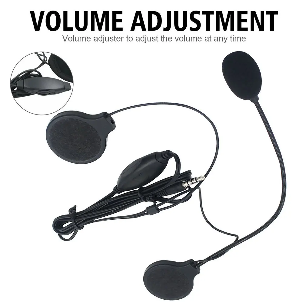 Ультратонкая мотоциклетная гарнитура 3 5 мм проводные наушники для шлема с