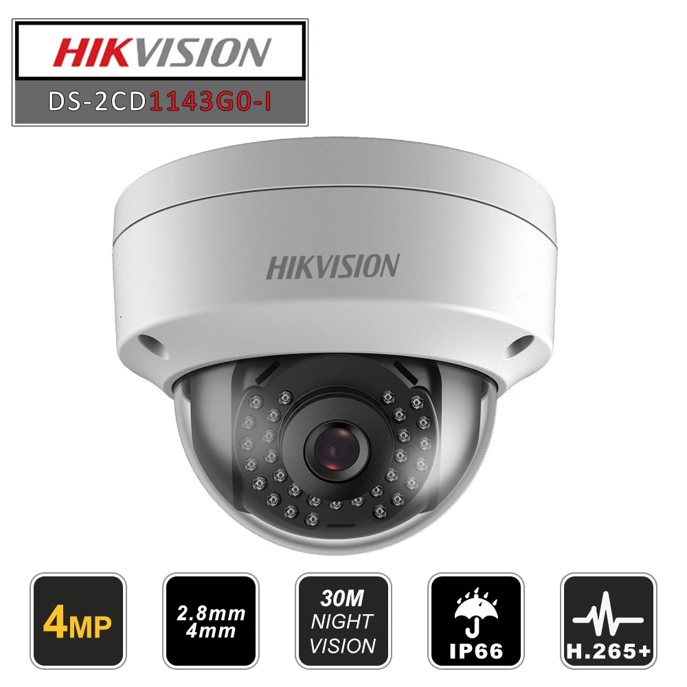 Hikvision оригинальная новая камера видеонаблюдения DS-2CD1143G0-I 4MP IR сетевая Пуля IP