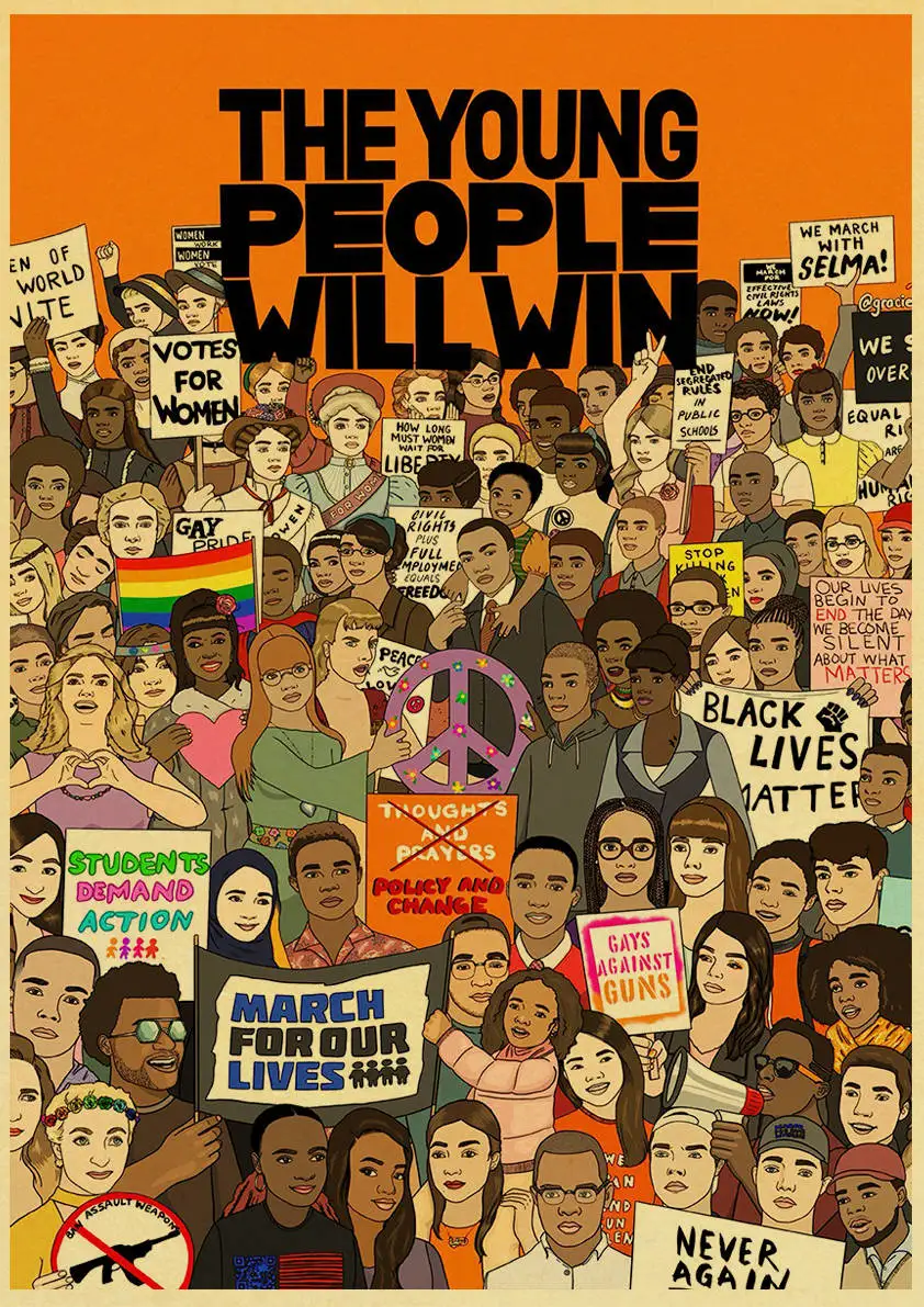 

Black Lives Matter Retro Posters and Prints Art For Fans Home/Living Room/Bar Wall sticker Decals Painting
