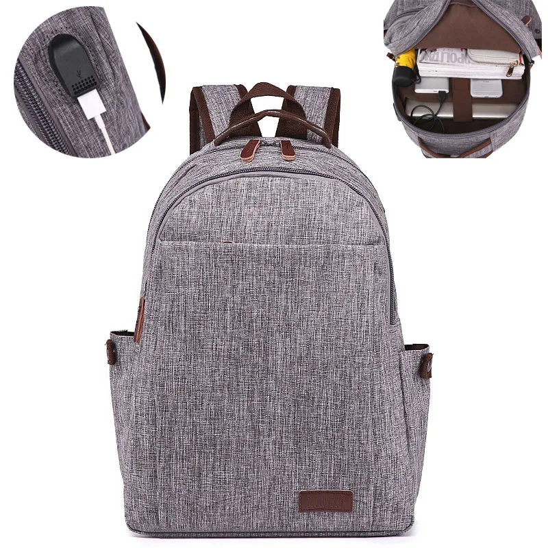 

Laptop Backpack with USB Charging Waterproof Shoulder School Bags Men Business Travel Bag