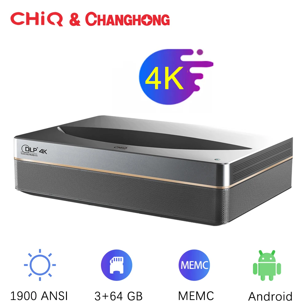Changhong B5U проектор 4K лазерный с коротким фокусом 1900 ANSI домашний кинотеатр умный