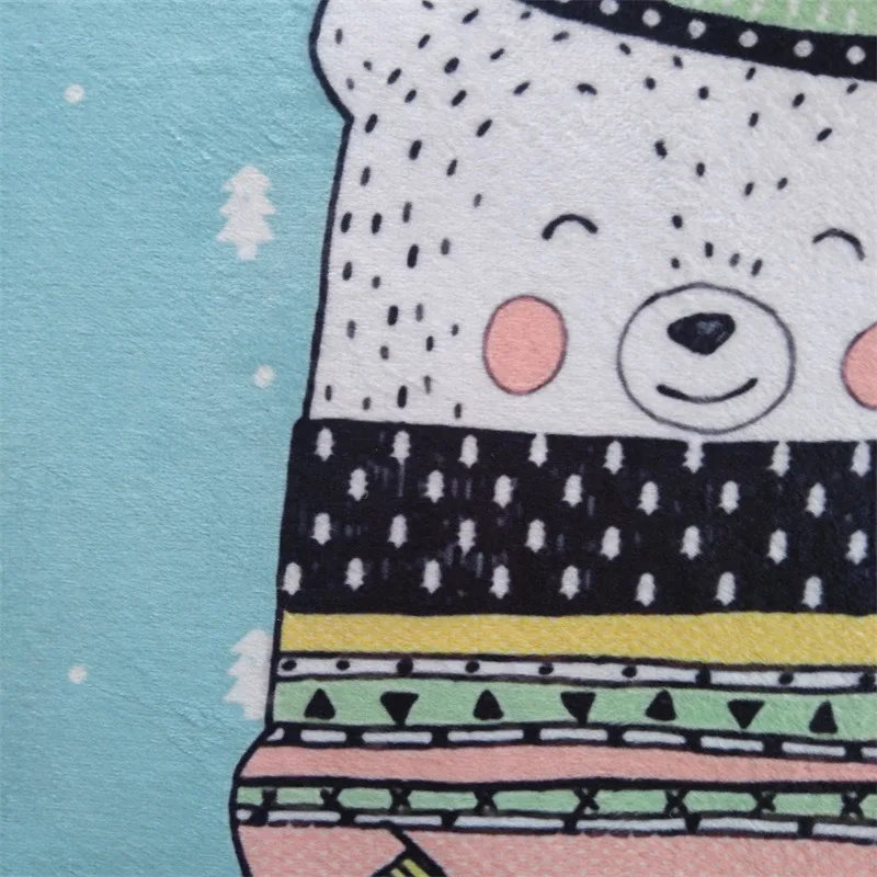 Милый мультяшный Детский круглый ковер для гостиной спальни кровати полной