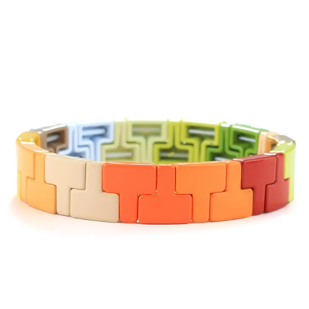 Браслет kelich с геометрическими эмалированными бусинами подходящие