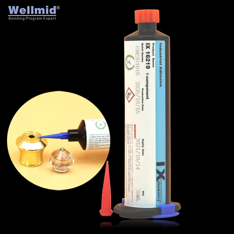 Клей для УФ-отверждения кристально прозрачный твердый полимерный клей