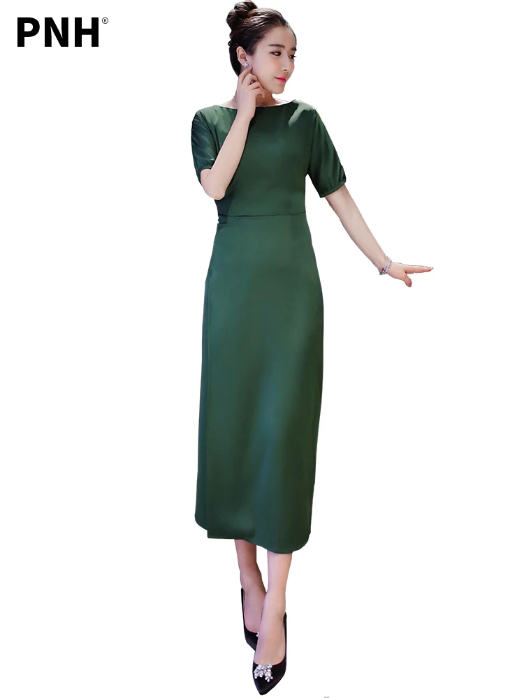 

Acetate Satin Dress 2021 New Summer Side Split Slim Long Skirt French Skirt
