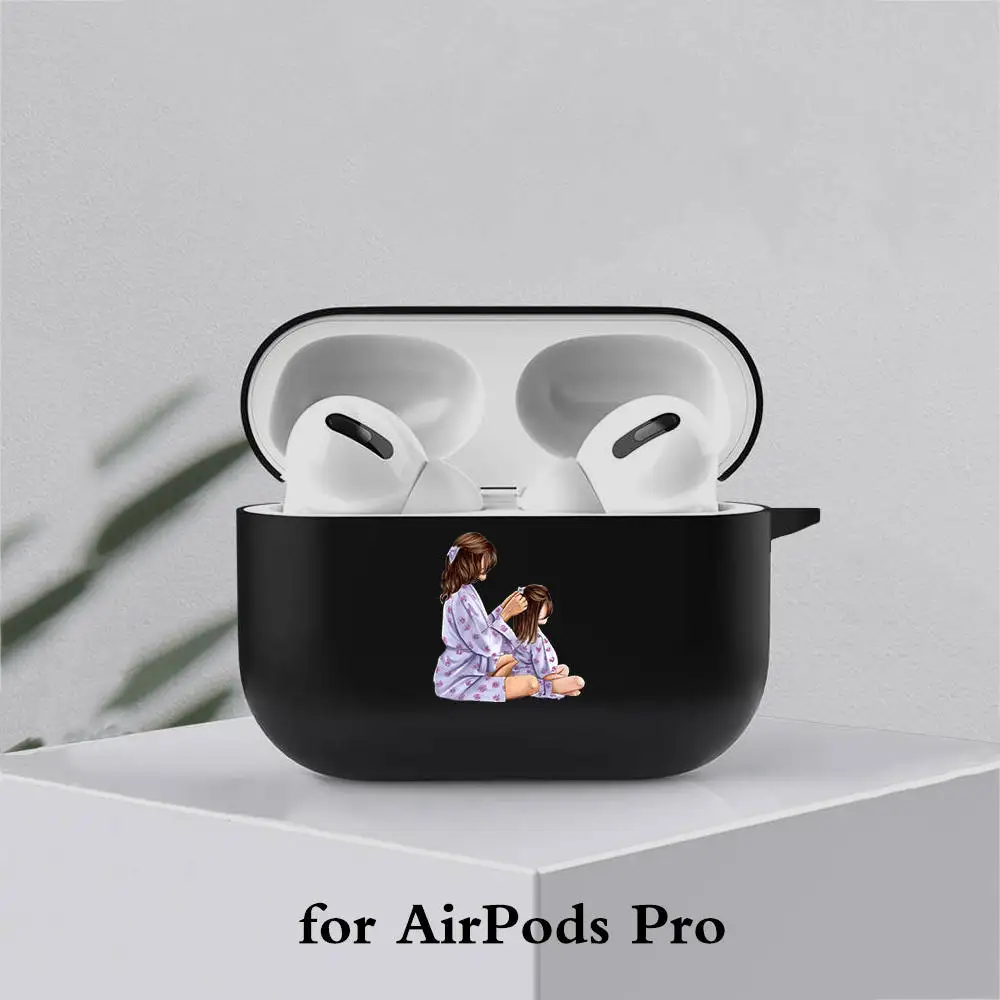 

For Airpods 1/2 Soft silicone case Apple Airpods Pro Black Earphone Charging Box Sexy Woman 2021 Capa Cover