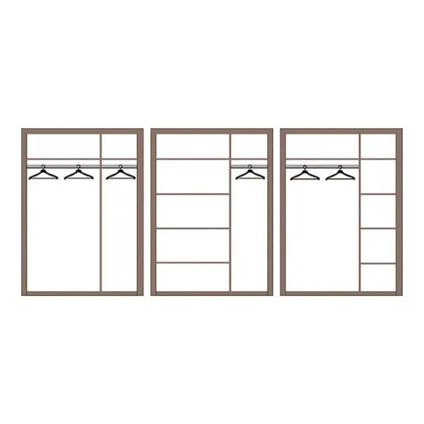 Шкаф для одежды 3-х дверный Олимп 33.02 Лючия бетон пайн белый / венге \ кейптаун |