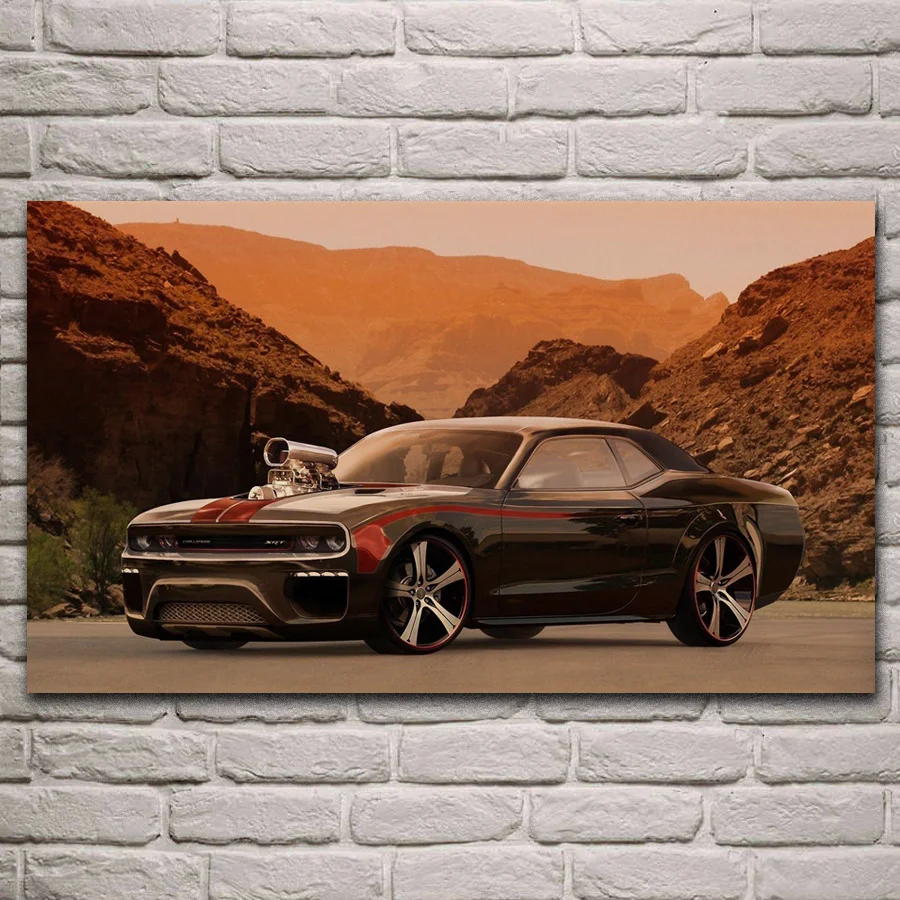 

Speedy muscle sport Car manipulation vehicle fabric posters on the wall picture home living room decoration for bedroom KL802