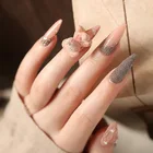 5 шт. Симпатичные плюшевые медвежонки для ногтей, искусственные 3D четыре цвета, самодельные Мультяшные драгоценные камни для украшения ногтей, аксессуары для ногтей