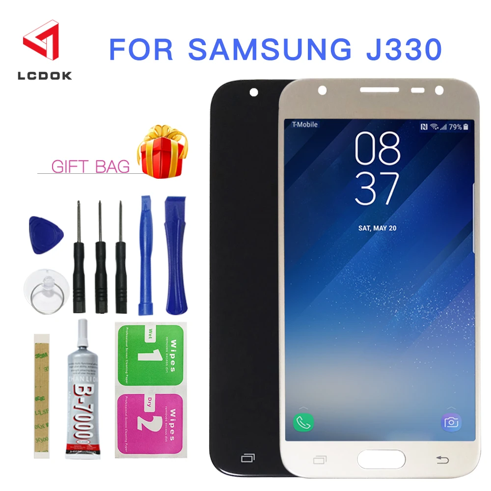 Регулировка яркости ЖК для Samsung Galaxy J3 2017 J330 J330F J330G дисплей кодирующий