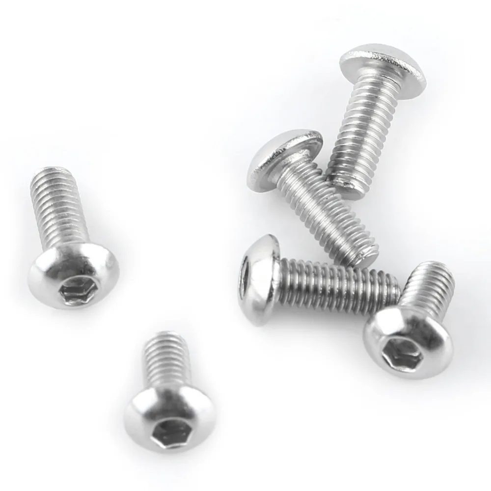 340 шт. ISO7380 M3 головка с шестигранной головкой нарезной болт гайка из нержавеющей