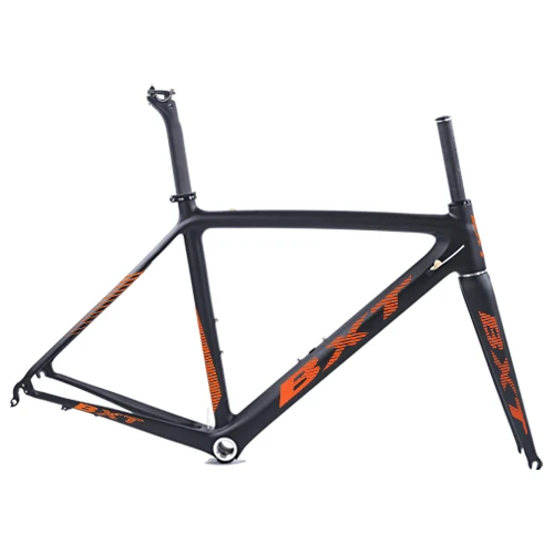 BXT orange logo Aero дороги углерода рама китайская дорожная Bicicleta карбоновая рама 50/53/55 см кадров углерода маршрут, углеродный руль для велосипеда Рама - Цвет: BXT orange logo