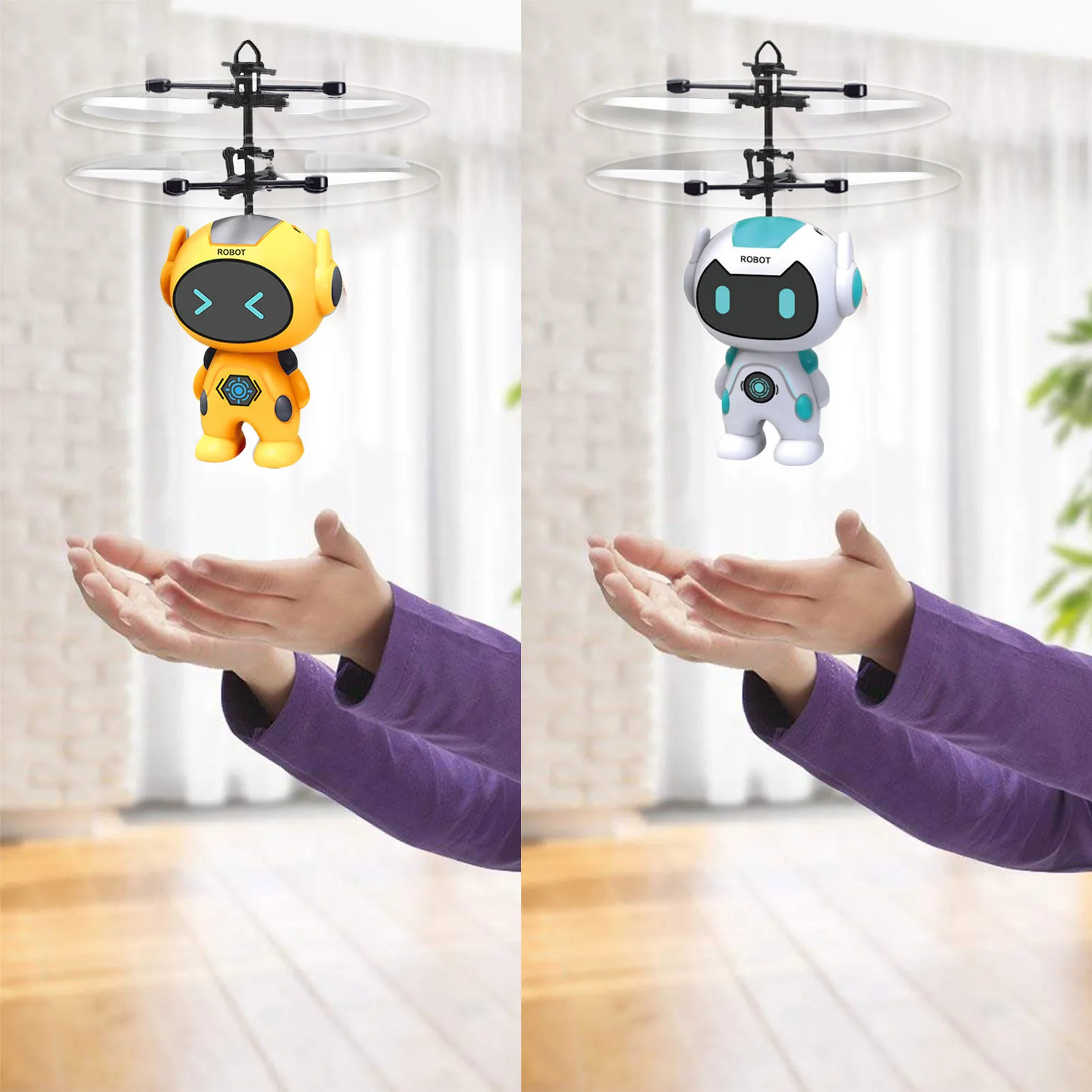 

Remote Control Flying Toy Intelligent Hand Sensing Fly Robot Kids Toys Electric Aircraft Robot Toy For Kids Christmas Gift