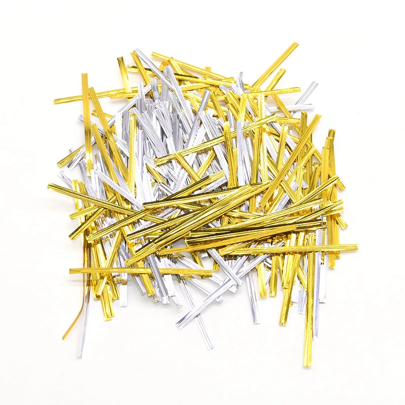 100 шт. прозрачные самоклеящиеся полиэтиленовые пакеты для конфет металлические