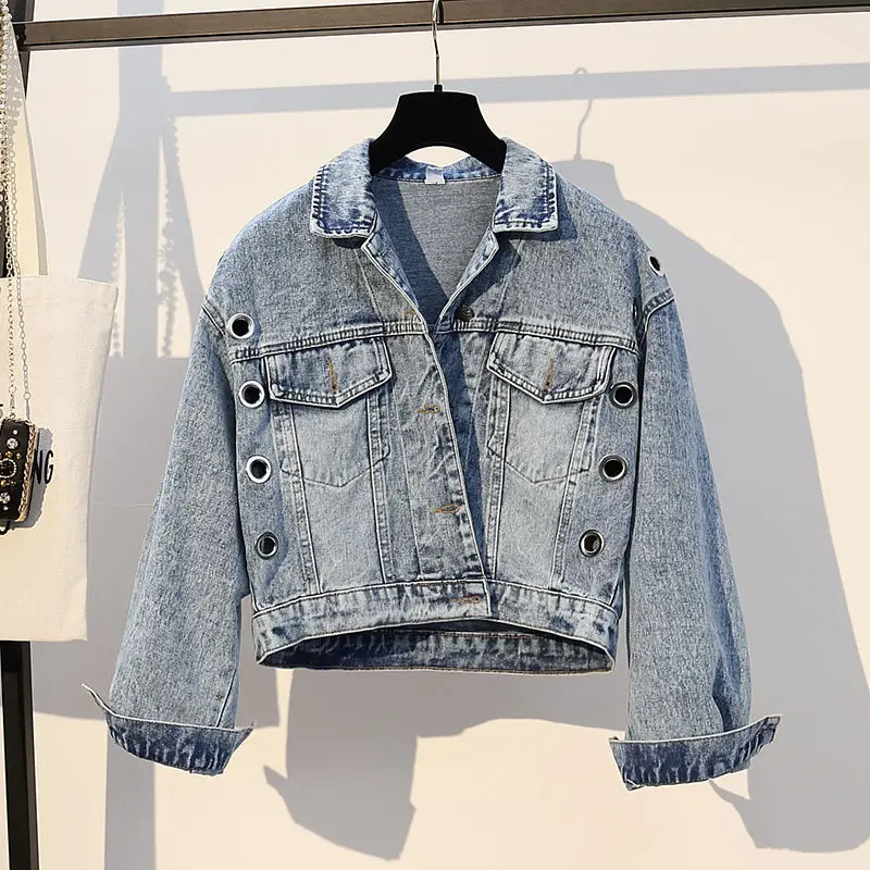 Женское джинсовое платье и жакет комплект из двух предметов короткий топ платья