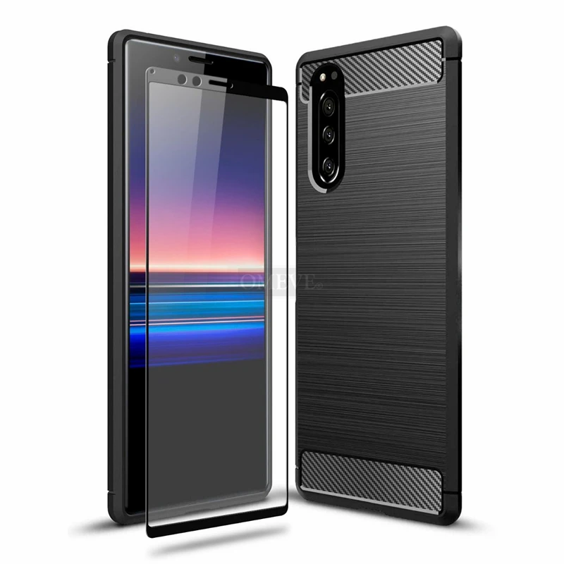 OMEVE для Sony Xperia 5 чехол и стеклянная Защита экрана Xperia5 1 10 Plus XZ3 корпус из