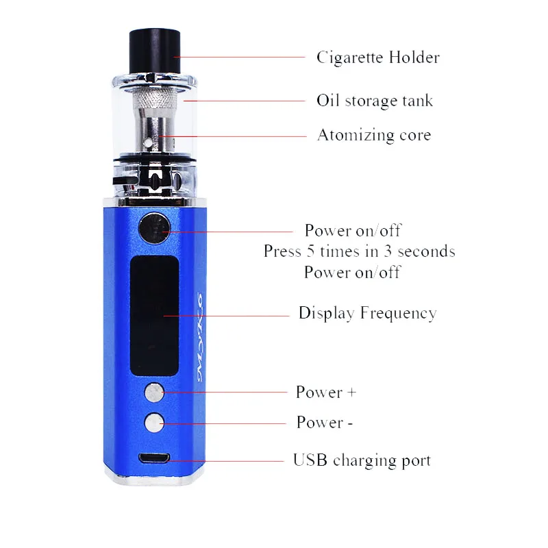 80 Вт Vape Высокая мощность регулируемый кальян мод комплект 0.2Ohm электронная