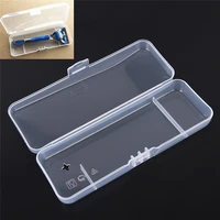 1pcs transparent razor travel case universal toolholder manual shaving razor cartridge box storage box high quality