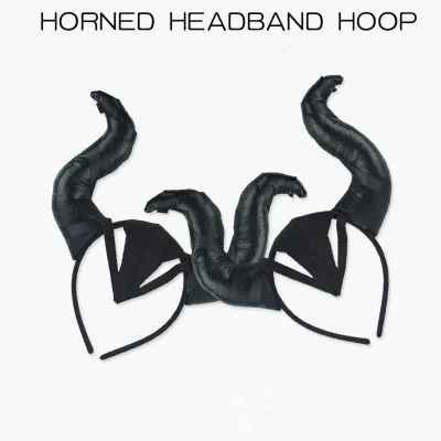 Горячая фильм демон злой Готический Косплей малефисент рогатая повязка на