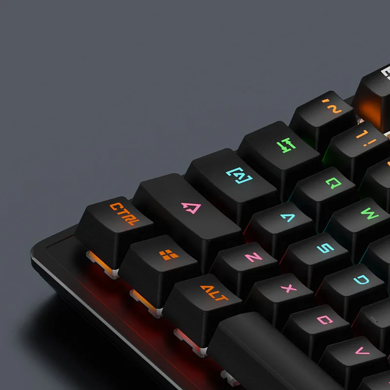 

LEAVEN K880 Electronic Games, Wired Mechanical Keyboard, Blue Axis Office Computer, USB